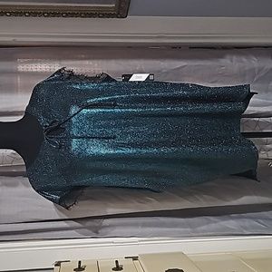 NWTS LuLaRoe Elegant Grace Turquoise Shimmer Mermaid 3X